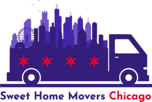Chicago logo with moving truck