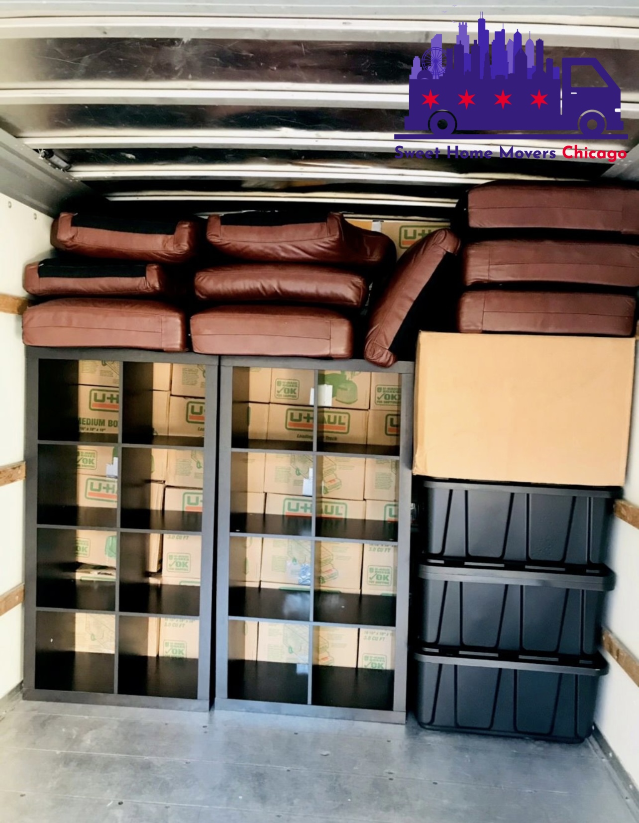 Organized truck for a local move